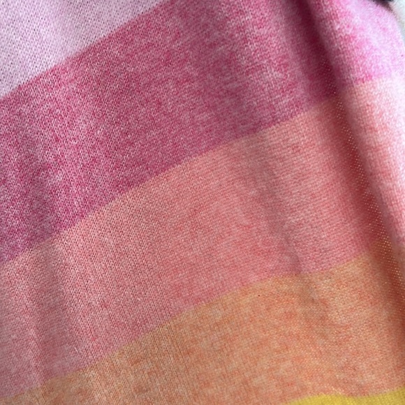 One Girl Who cashmere wrap sweater cardigan drape medium rainbow - Picture 9 of 13